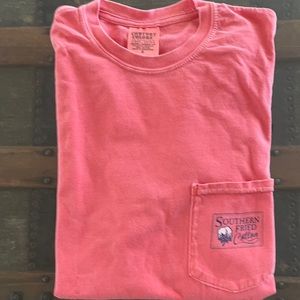 Southern Fried Cotton T-Shirt - Orange/Coral color